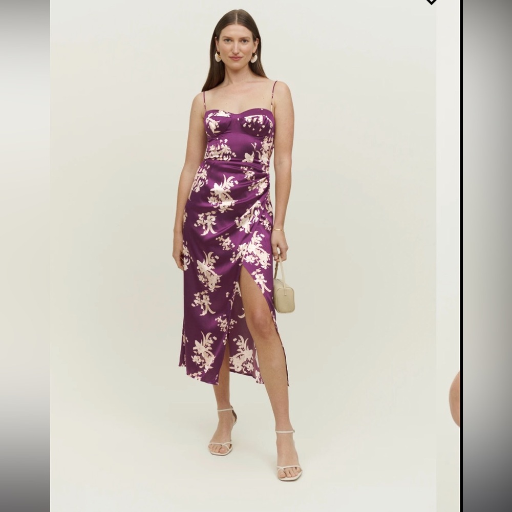 Marguerite Silk Dress from Reformation in “Majestic”